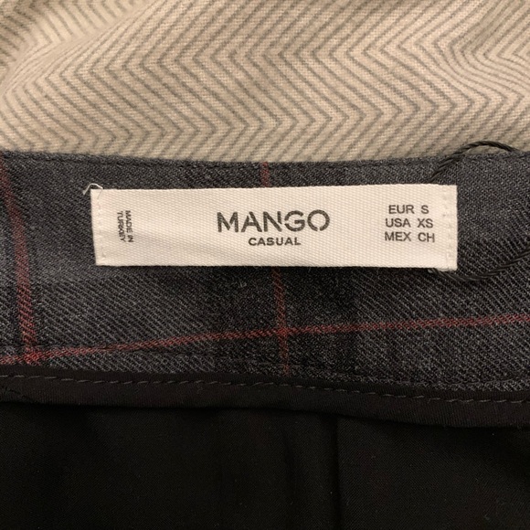 NWT XS Mango high-slit plaid midi skirt - Picture 4 of 6